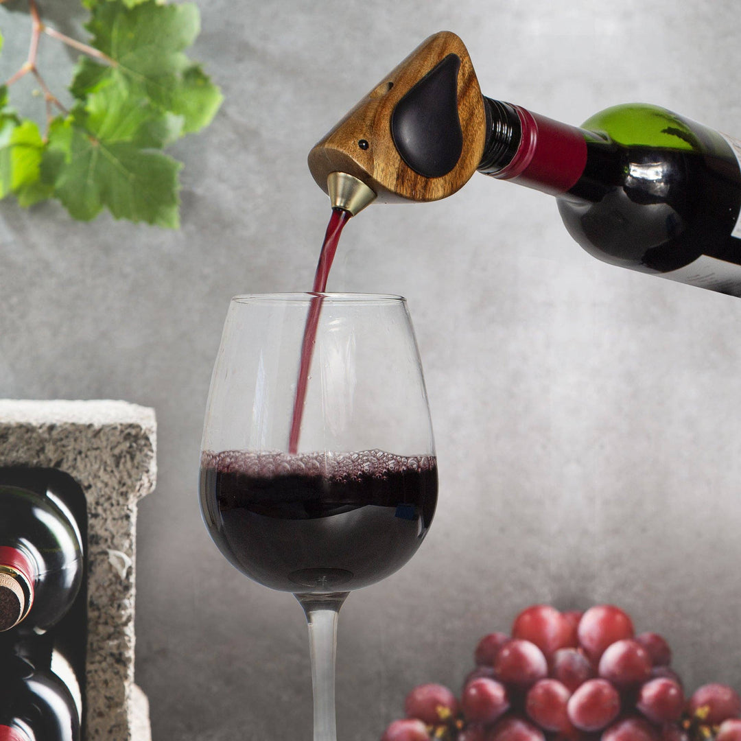 Songbird Specialties® Wine Bottle Pourer, Black