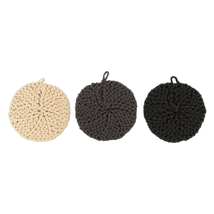 8" Round Cotton Crochet Pot Holder