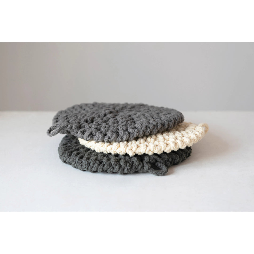 8" Round Cotton Crochet Pot Holder