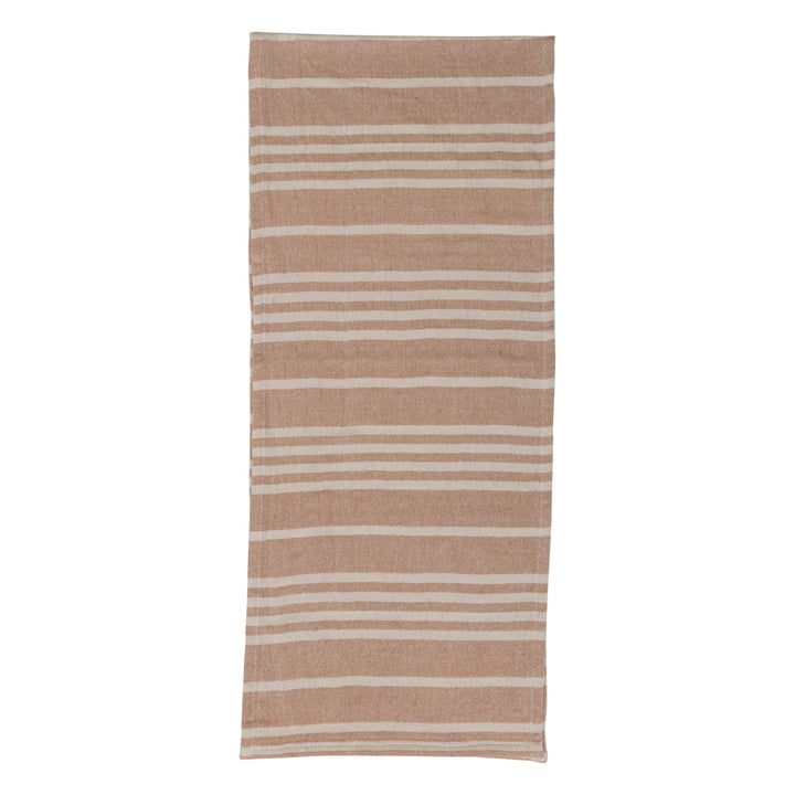 Cotton Double Cloth Table Runner Tan & Neutral