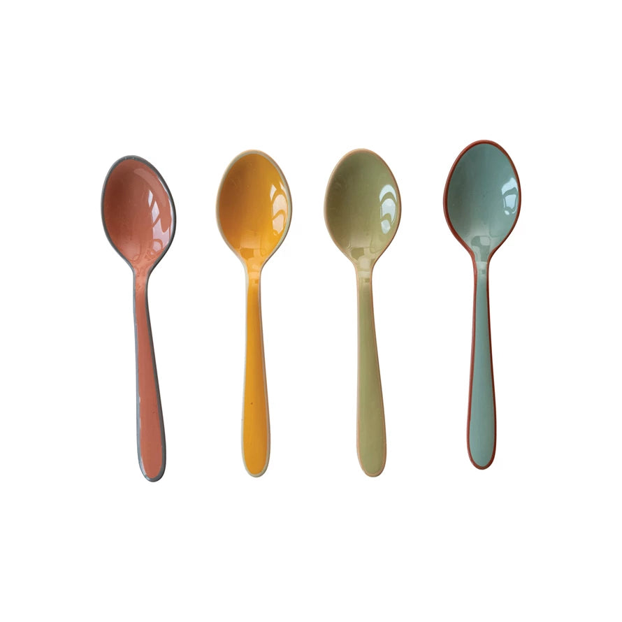 Colored Enameled Stainless Steel Spoons