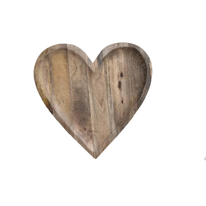 Mango Wood Heart Shaped Tray