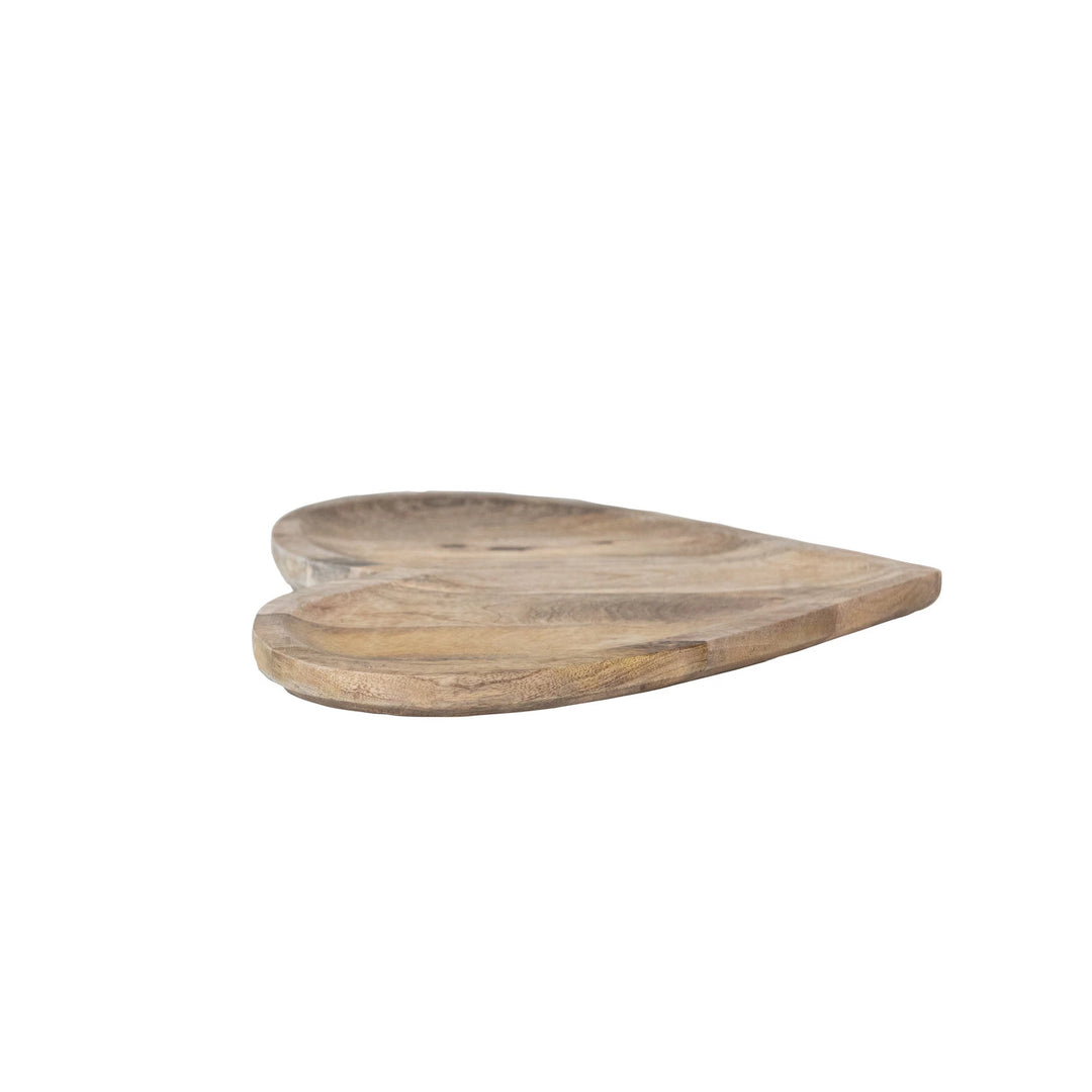 Mango Wood Heart Shaped Tray