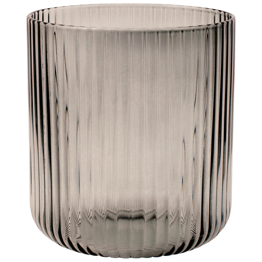 Short Fluted Glass Tumbler, 12oz
