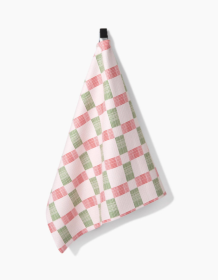 Be Merry Plaid Kitchen Tea Towel