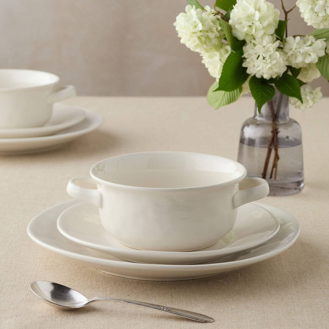 Linen Cream Soup Crock