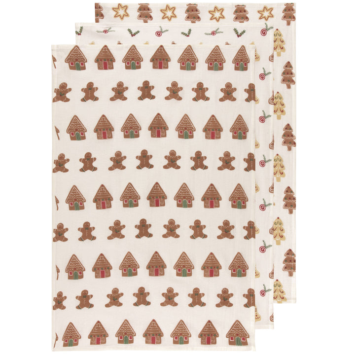 Christmas Cookies Bakers Floursack Dishtowels Set of 3