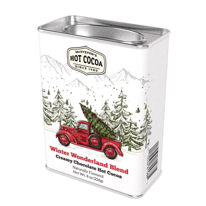 Winter Warmer Wonderland Red Pickup Hot Cocoa Tin