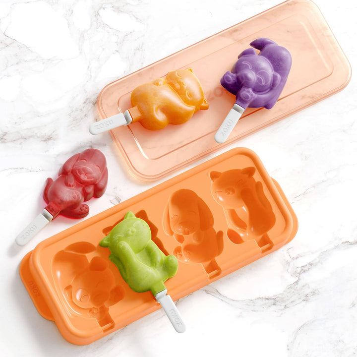 Cat + Dog Ice Pop Molds