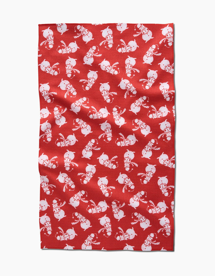Smiley Frosty Kitchen Tea Towel