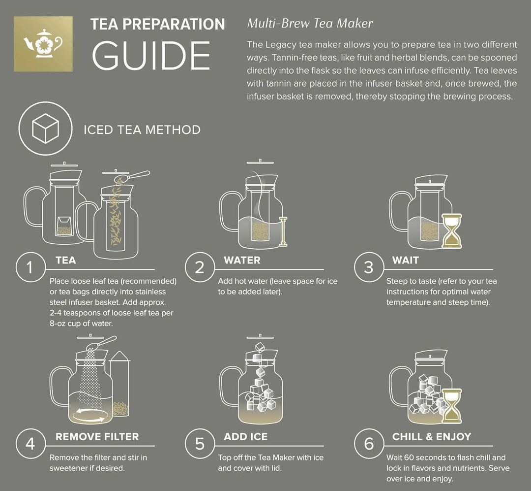 Teabloom Legacy Extra-Large Multi-Brew Glass Tea Maker
