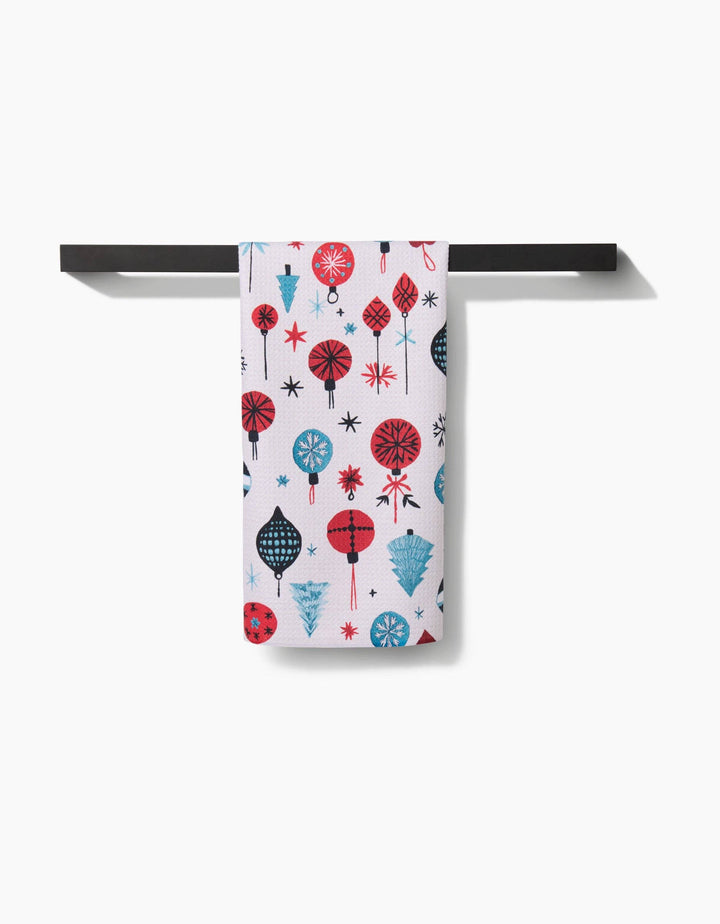 Embroidered Ornaments Kitchen Tea Towel