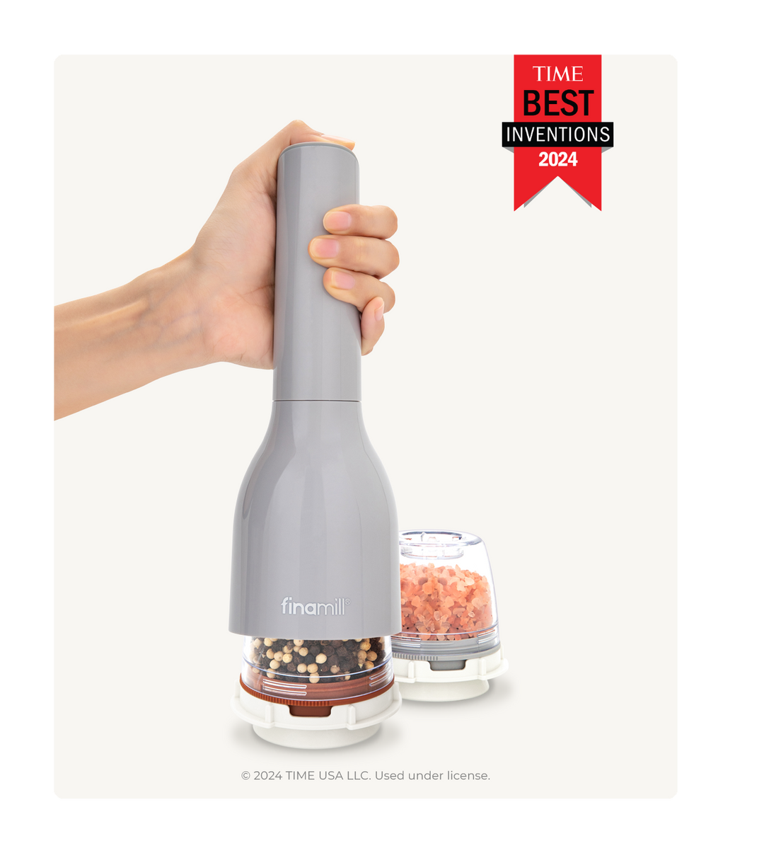 FinaMill Classic Battery Spice Grinder - 1 Everyday Pod, 1 Pepper Pod