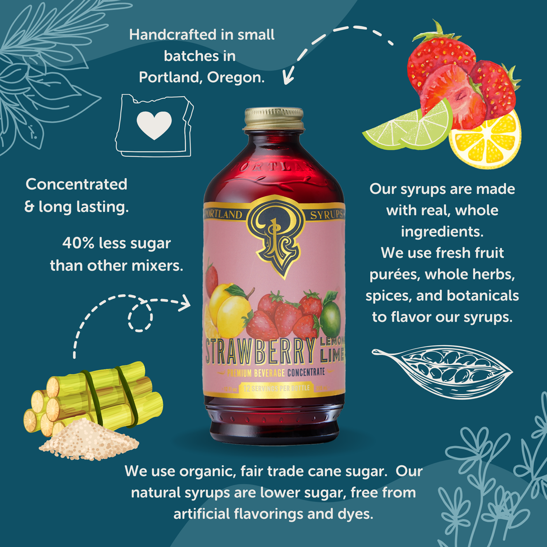 Strawberry Lemon Lime Syrup, 12oz