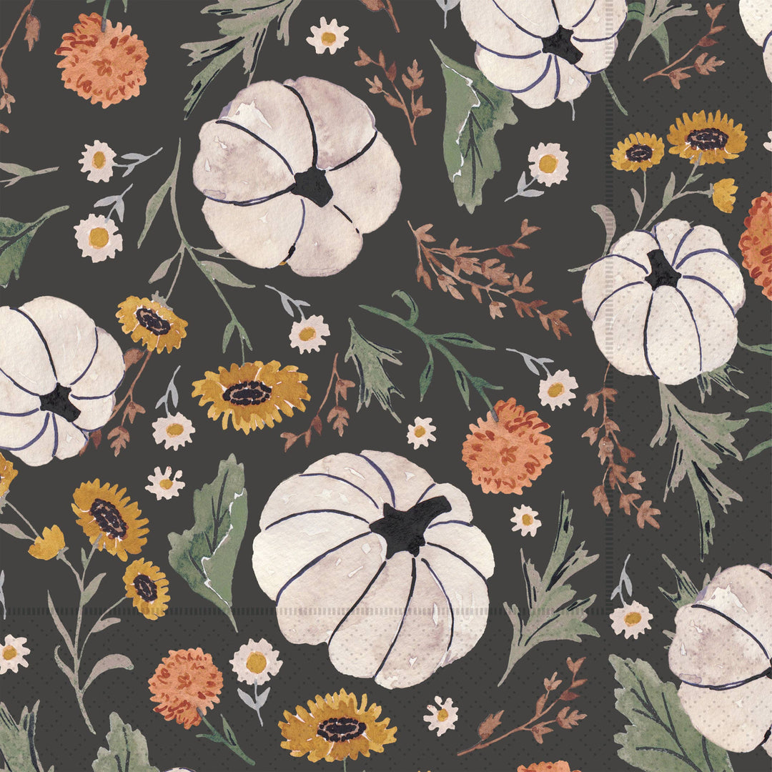 Floral Pumpkin Spread Lunch Napkins