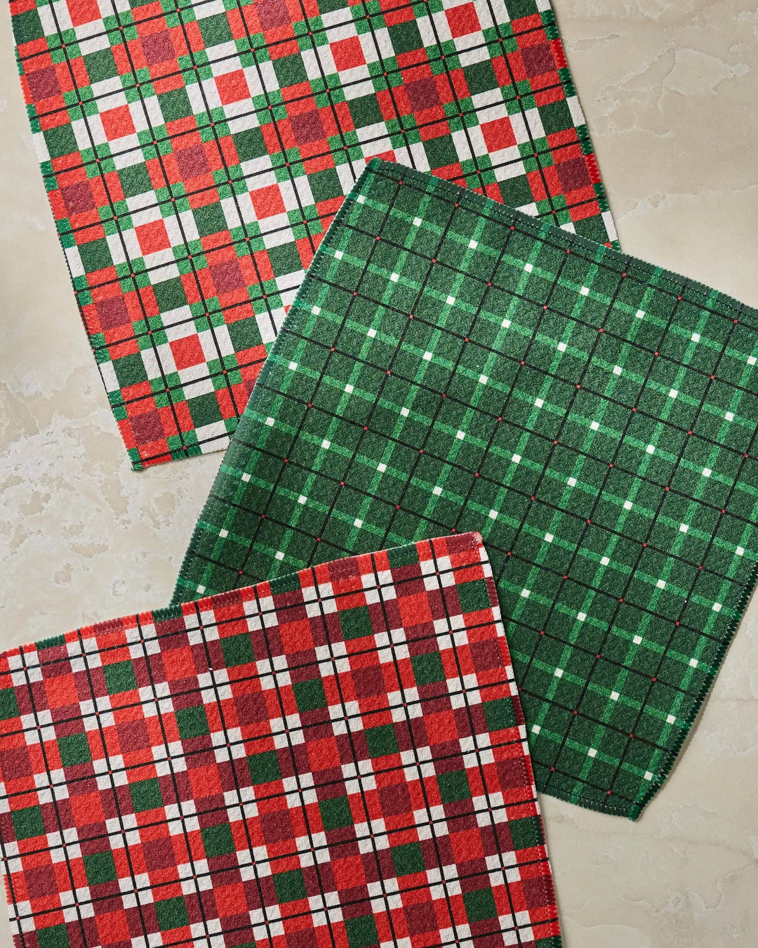 Noel Plaid Dishcloth Set - Holiday 2026