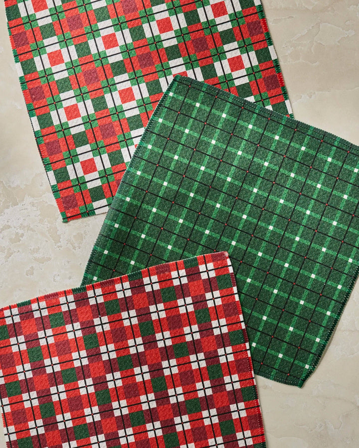 Noel Plaid Dishcloth Set - Holiday 2026
