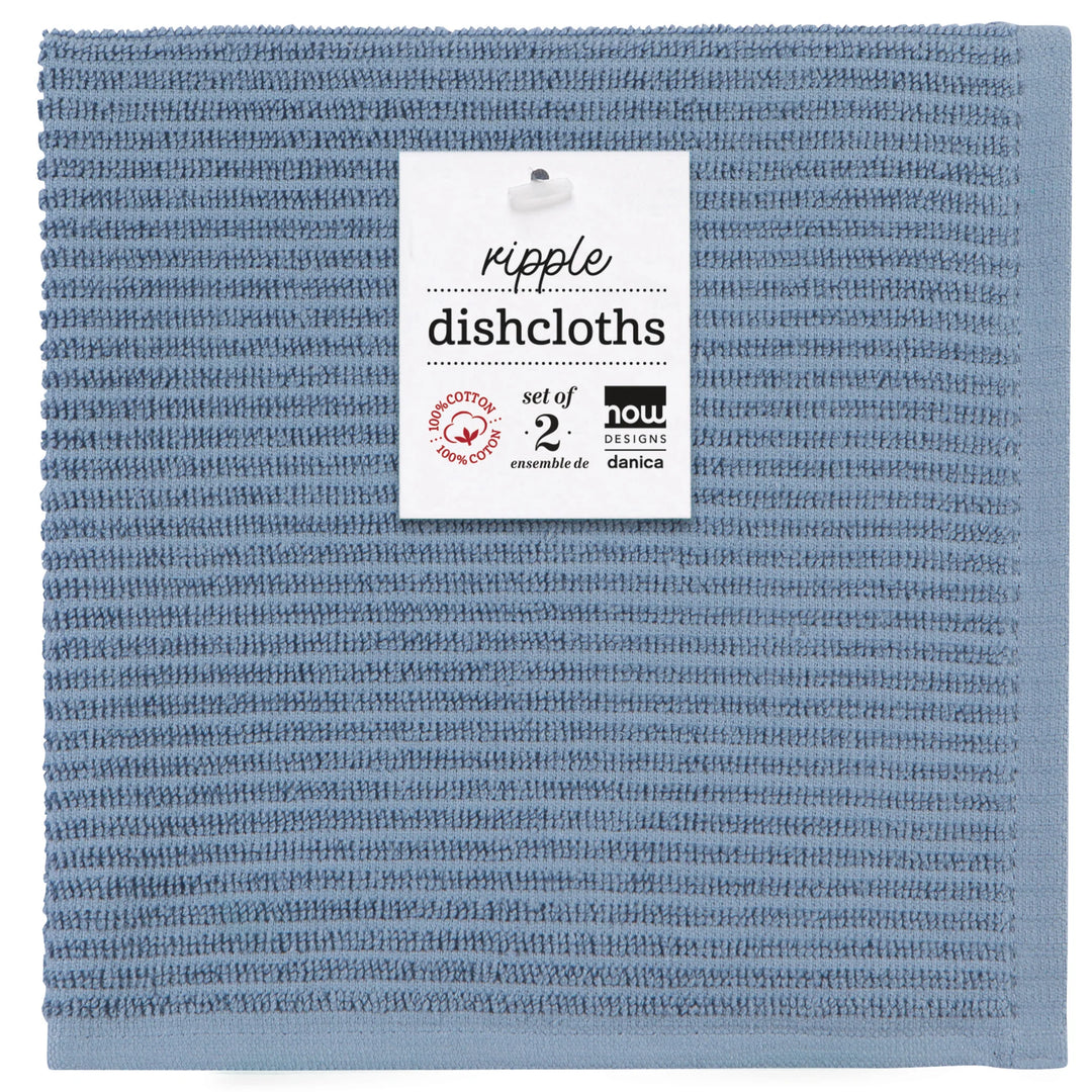 Ripple Dishcloths Slate Blue