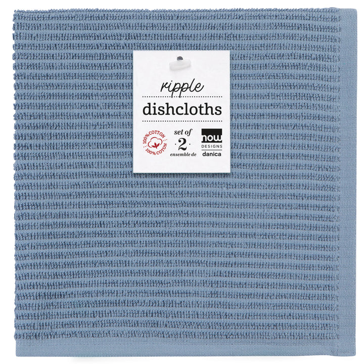 Ripple Dishcloths Slate Blue