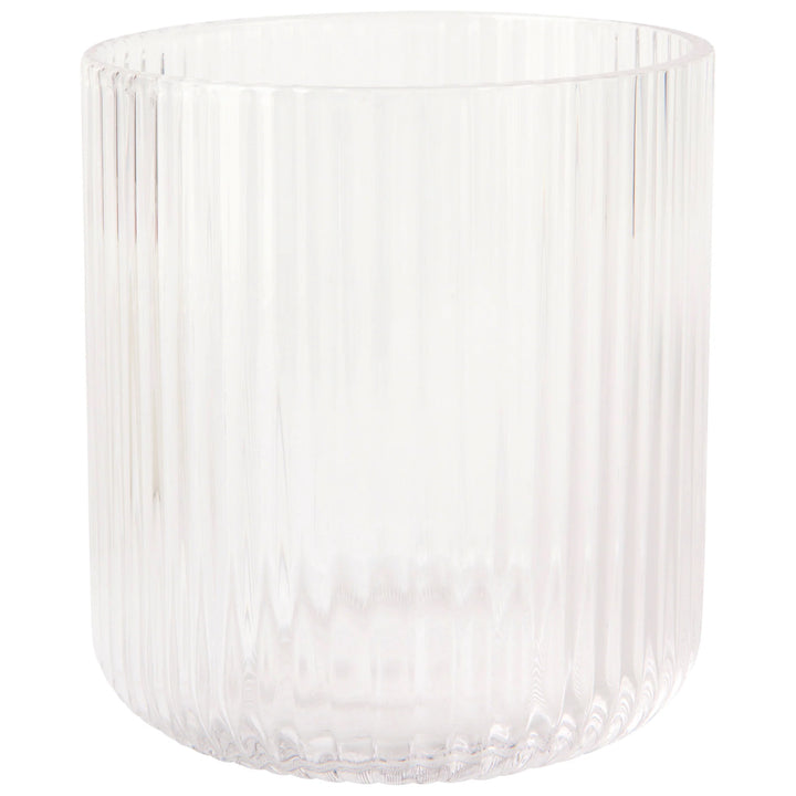 Short Fluted Glass Tumbler, 12oz