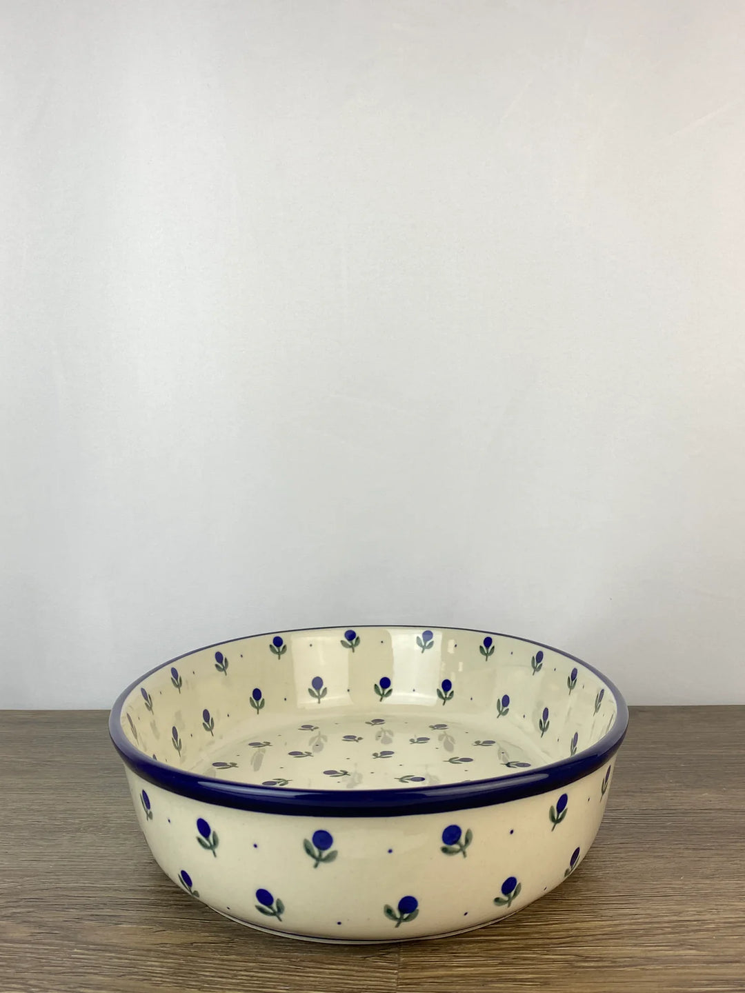 Polish Pottery XL Oval Baker - Blue Buds