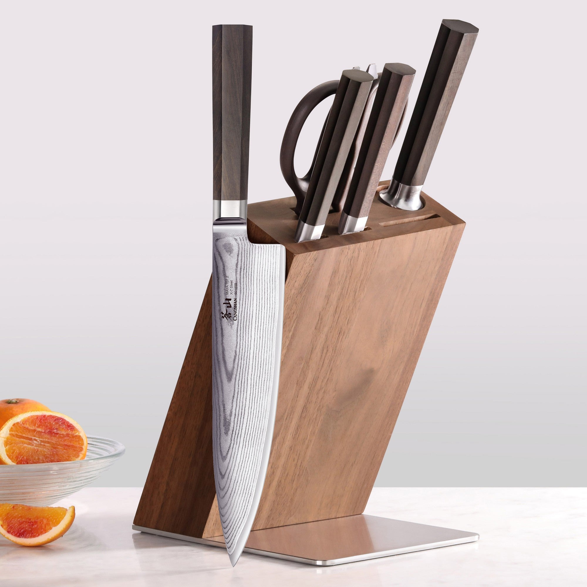 Maya Series 6-Piece HUA Knife Block Set – The Cook's Nook