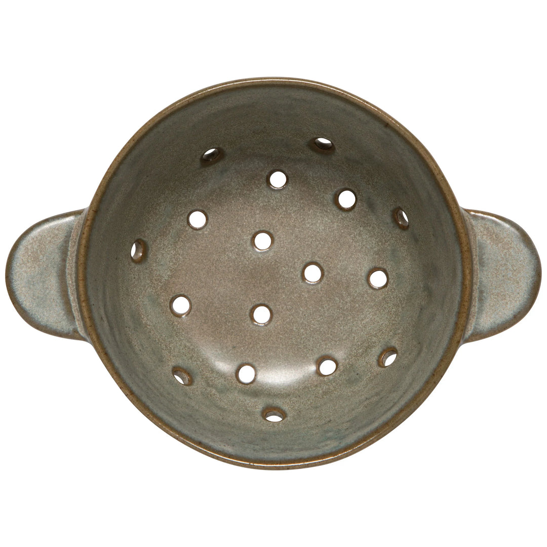 Gray Stoneware Fruit Bowl 7"