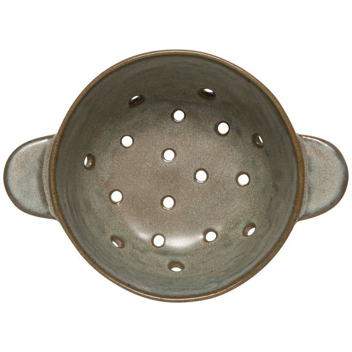 Gray Stoneware Fruit Bowl 7"