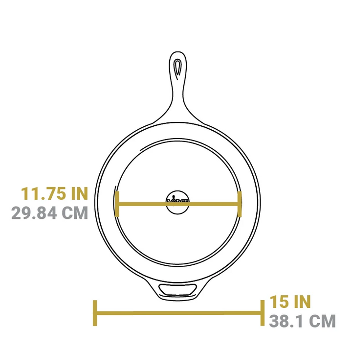 15" Seasoned Cast Iron Skillet