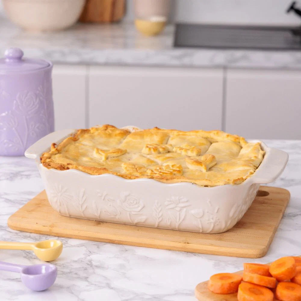 In the Meadow Medium Rectangular Baker Cream
