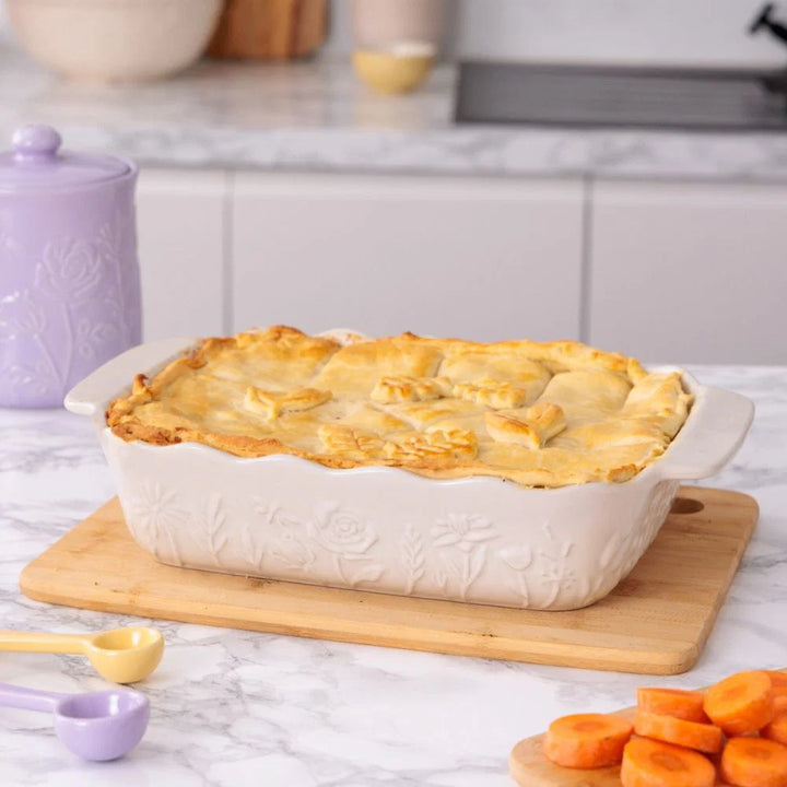 In the Meadow Medium Rectangular Baker Cream