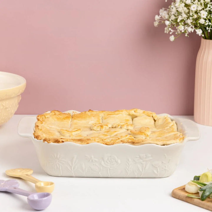 In the Meadow Medium Rectangular Baker Cream
