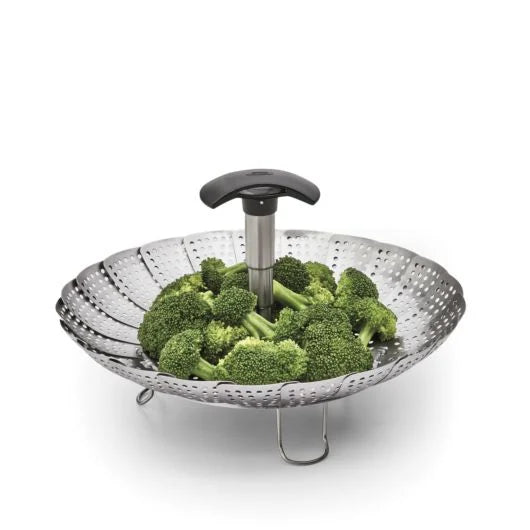 Stainless Steel Steamer with Extendable Handle
