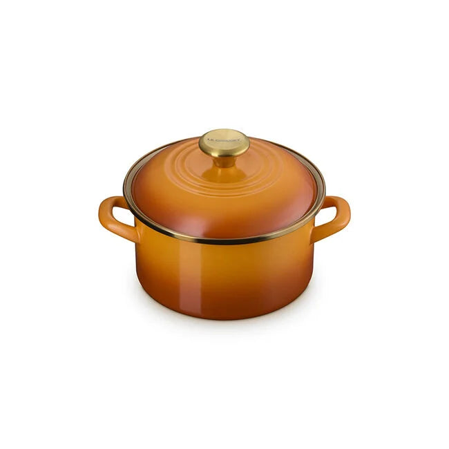 Le Creuset Traditional Petite Stockpot with Gold Knob, 3.8qt