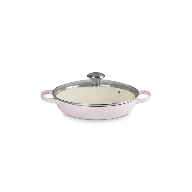 Le Creuset Enameled Cast Iron Signature Round Braiser with Glass Lid, 2.25qt