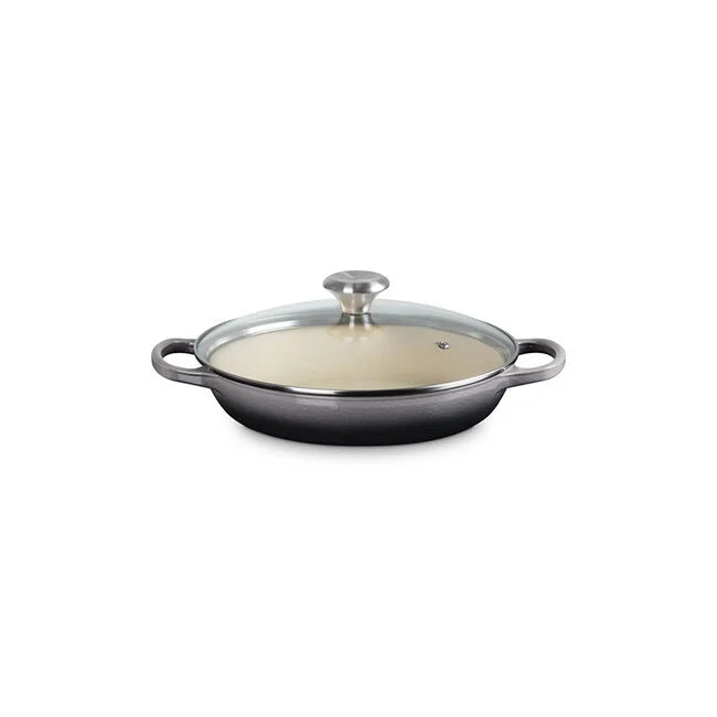 Le Creuset Enameled Cast Iron Signature Round Braiser with Glass Lid, 2.25qt