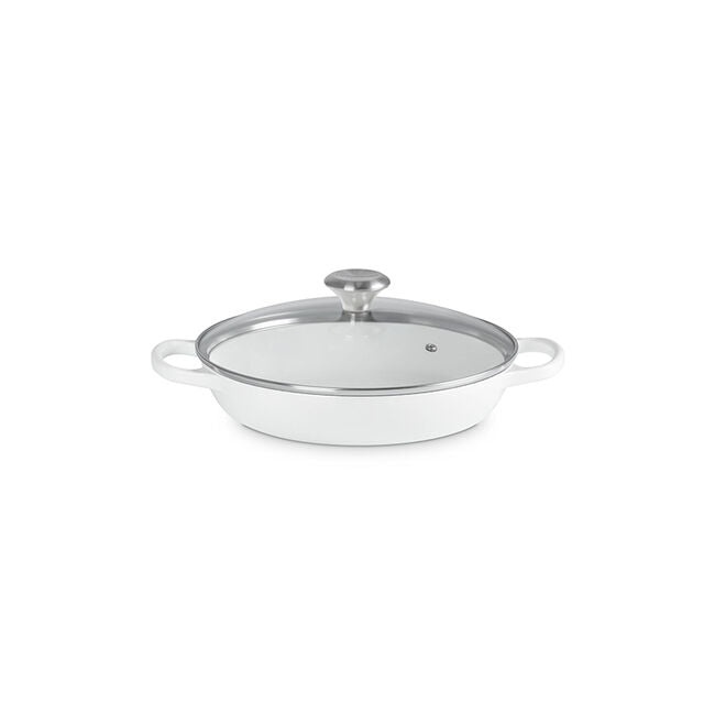 Le Creuset Enameled Cast Iron Signature Round Braiser with Glass Lid, 2.25qt