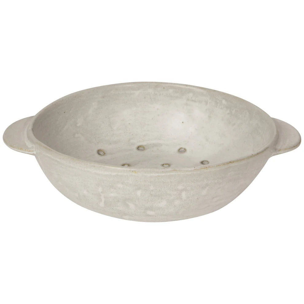 Ivory Stoneware Fruit Bowl 9"