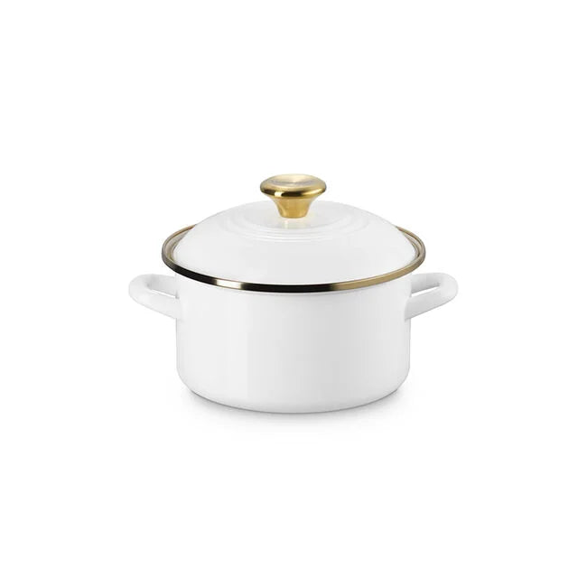 Le Creuset Traditional Petite Stockpot with Gold Knob, 3.8qt