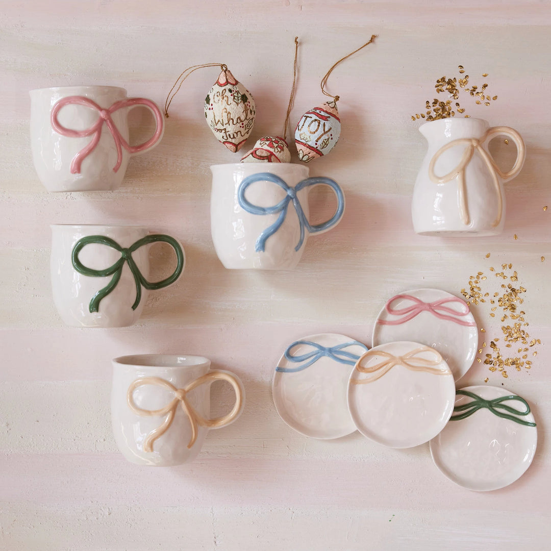 18 oz. Stoneware Mug with Bow Handle