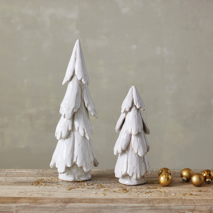 Handmade Reactive Glaze White Stoneware Tree