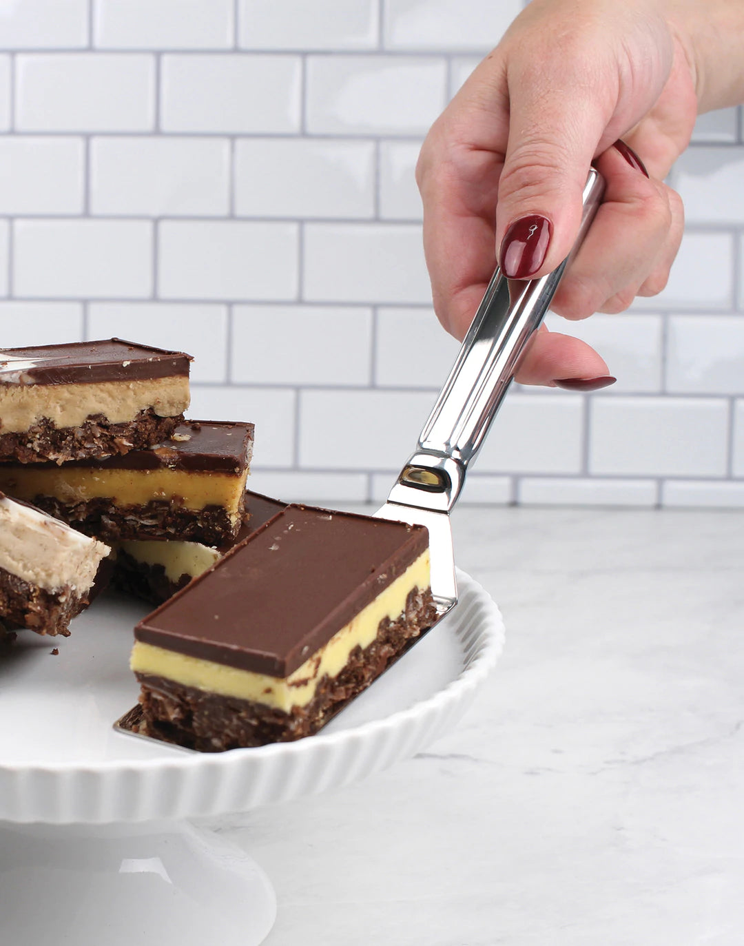 RSVP Stainless Steel Brownie Spatula - Thumbnail 2