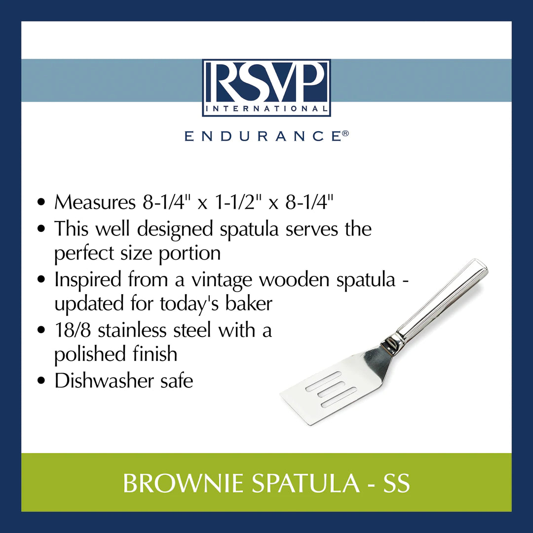 RSVP Stainless Steel Brownie Spatula