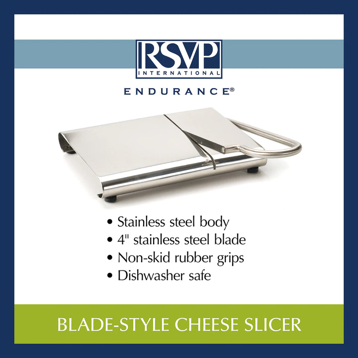 RSVP Stainless Steel Cheese Slicer with Blade