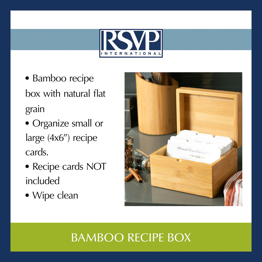 RSVP Bamboo Recipe Box