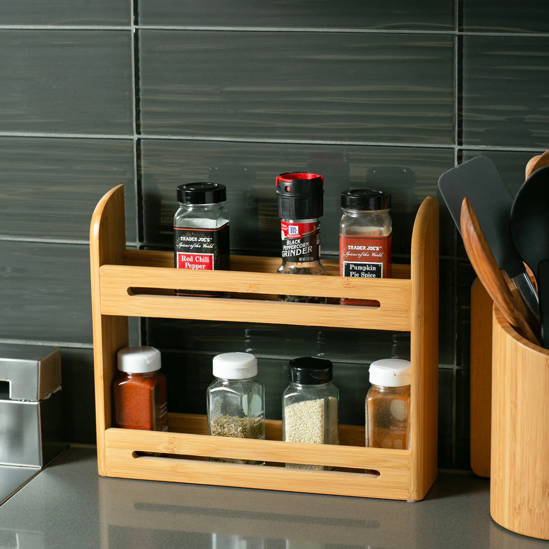 Wooden Spice Shelf herbs & Spices With 8 Wineglass Holder / Wall Mount  Kitchen Rack / Shelf for Jars / Kitchen Organizer / Spice Rack 