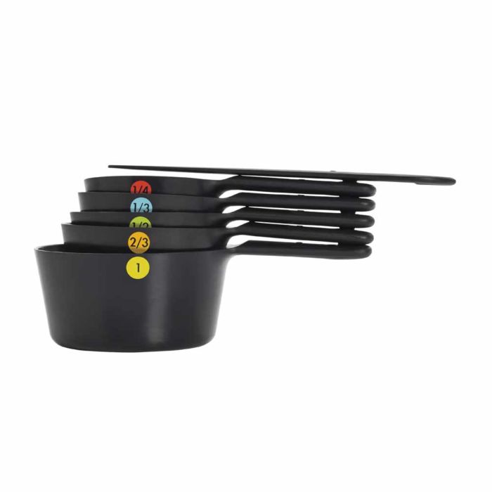 OXO 6-Piece Plastic Measuring Cups - Black