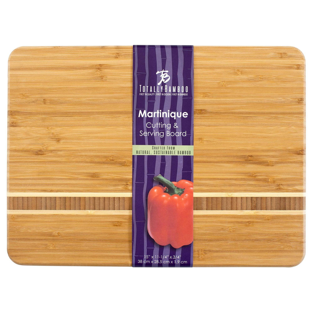 Totally Bamboo Martinique Serving & Cutting Board, 15" x 11"