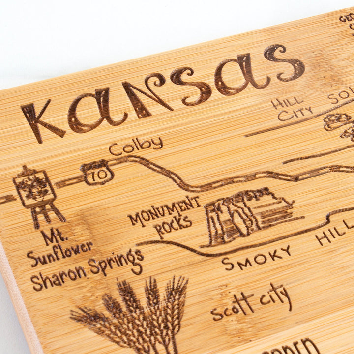Totally Bamboo Destination Kansas Serving & Cutting Board