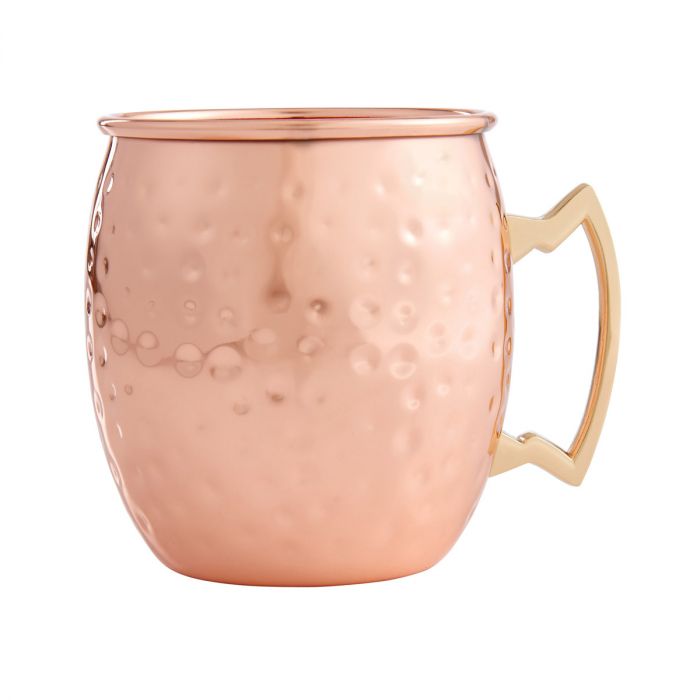 Hammered Copper Moscow Mule Drinking Mug